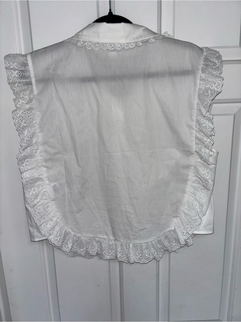 NWT retail $108 size M #Anthropologie,#Maeve “Cotton Ruffle Lace Top”. - Picture 5 of 6